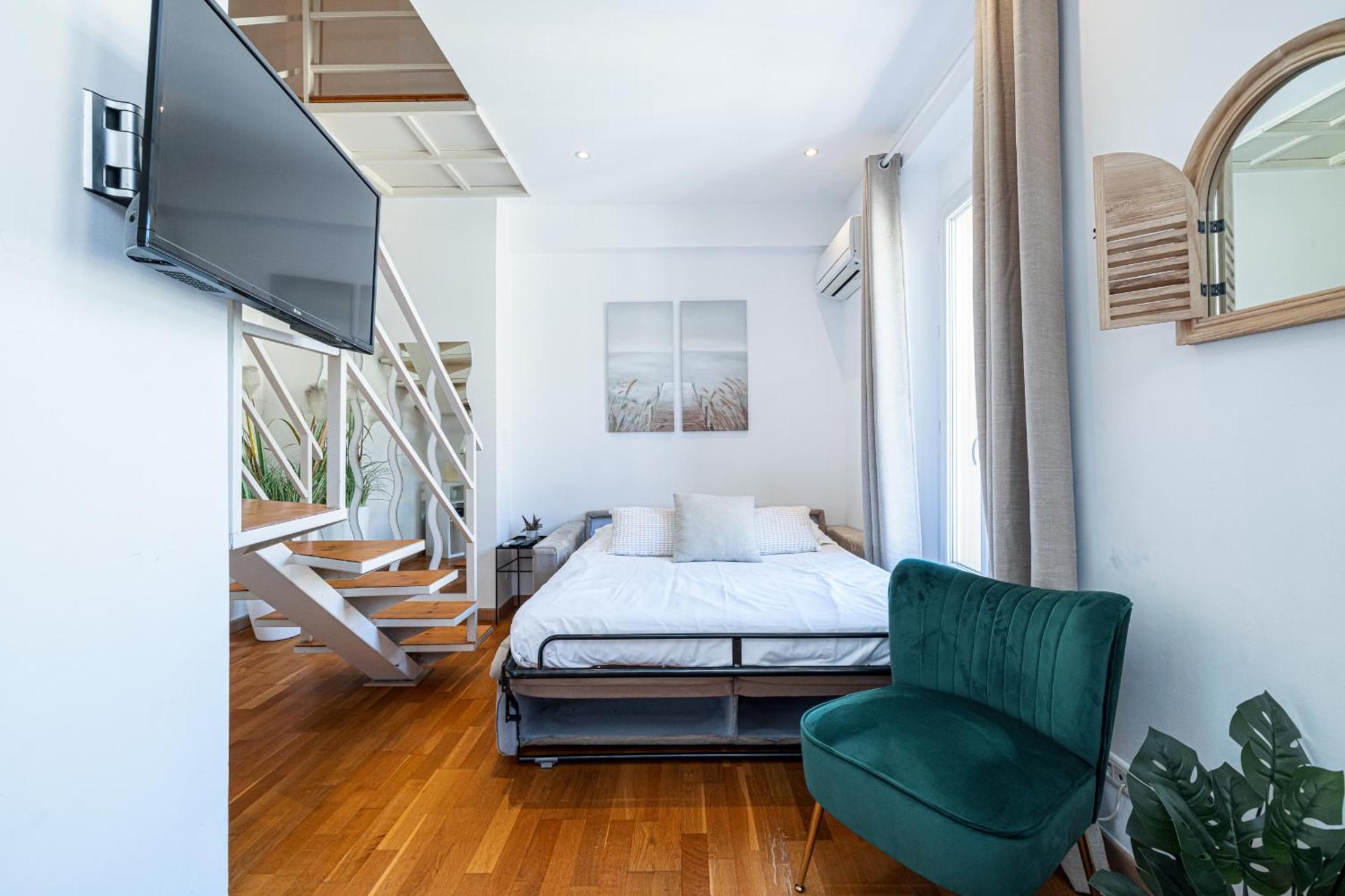 Apartamento Massena Street - 1 Bdr Duplex With Ac & Parking Niza Exterior foto
