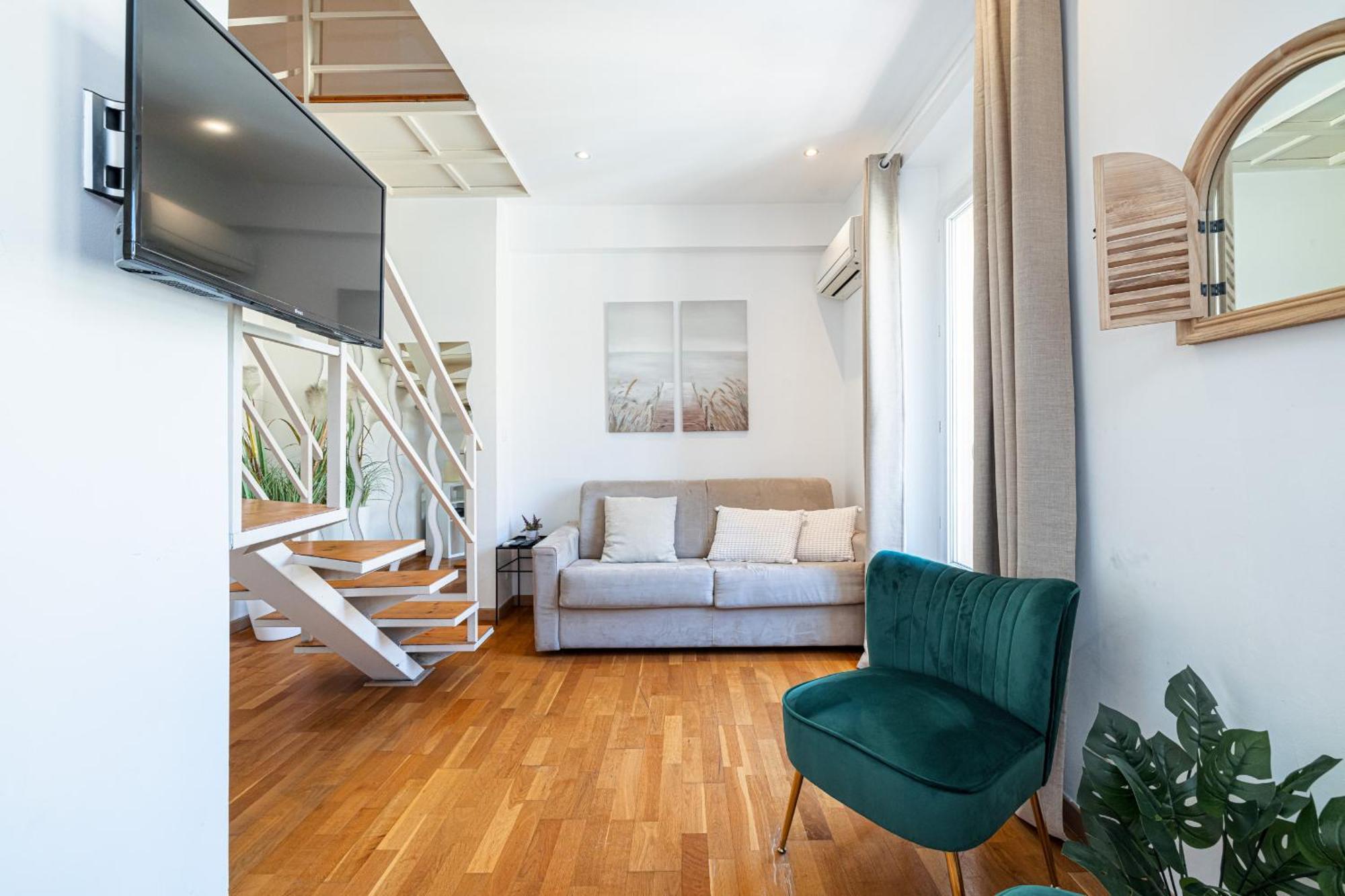 Apartamento Massena Street - 1 Bdr Duplex With Ac & Parking Niza Exterior foto