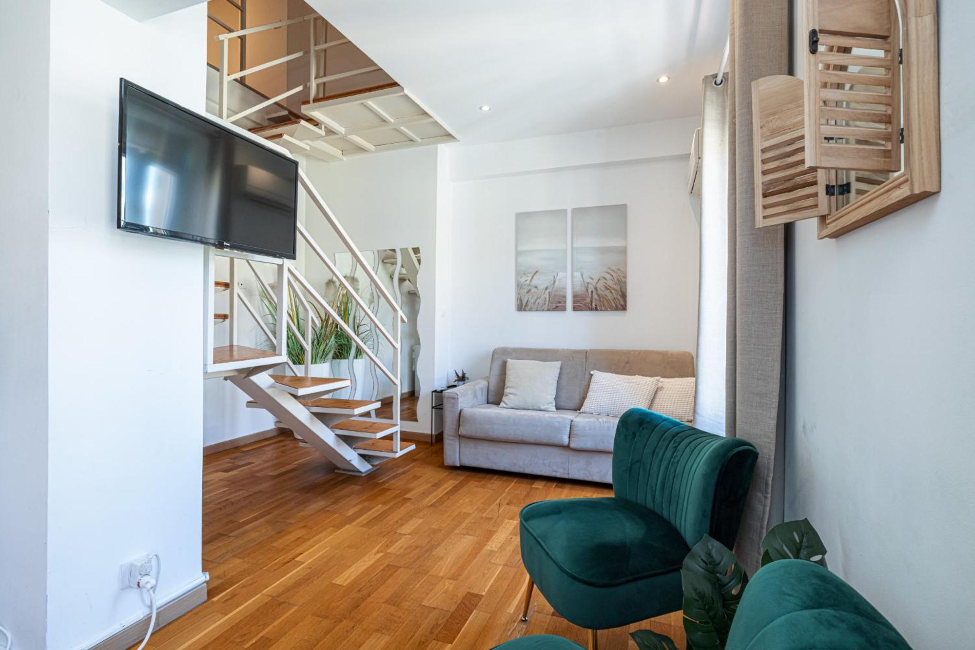Apartamento Massena Street - 1 Bdr Duplex With Ac & Parking Niza Exterior foto