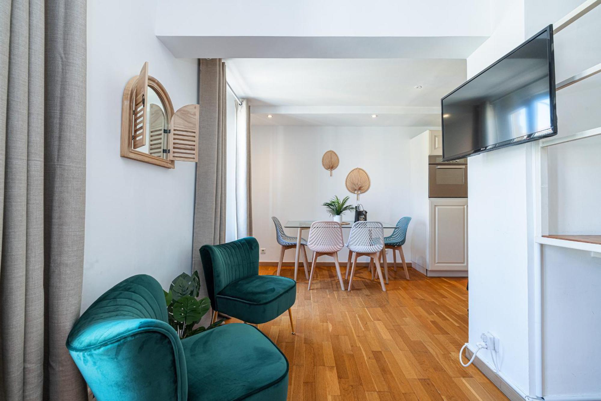 Apartamento Massena Street - 1 Bdr Duplex With Ac & Parking Niza Exterior foto