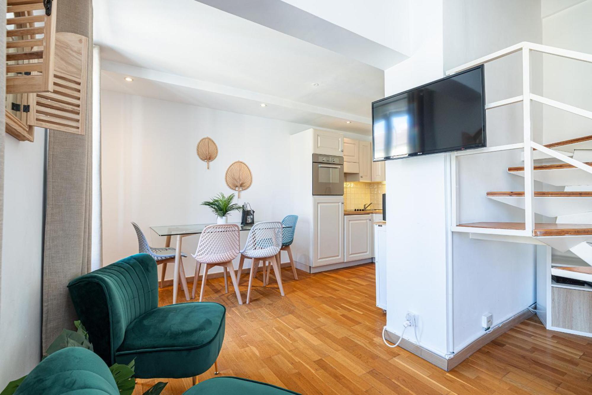 Apartamento Massena Street - 1 Bdr Duplex With Ac & Parking Niza Exterior foto